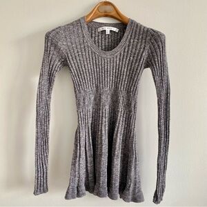Max Studio Grey Peplum Sweater Size Small